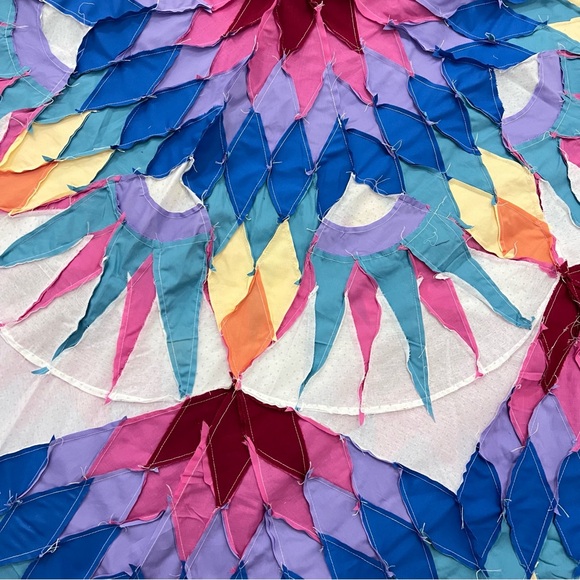 Handmade Agave Garden Sewing craft Patchwork Cotton Queen Size Quilt Top/Topper - Picture 2 of 3